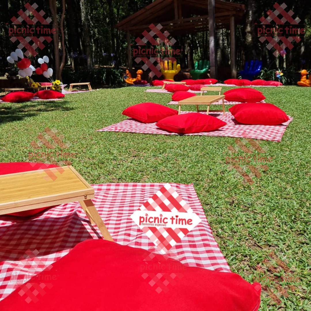 Gorgurinho Xadrez Piquinique Vermelho