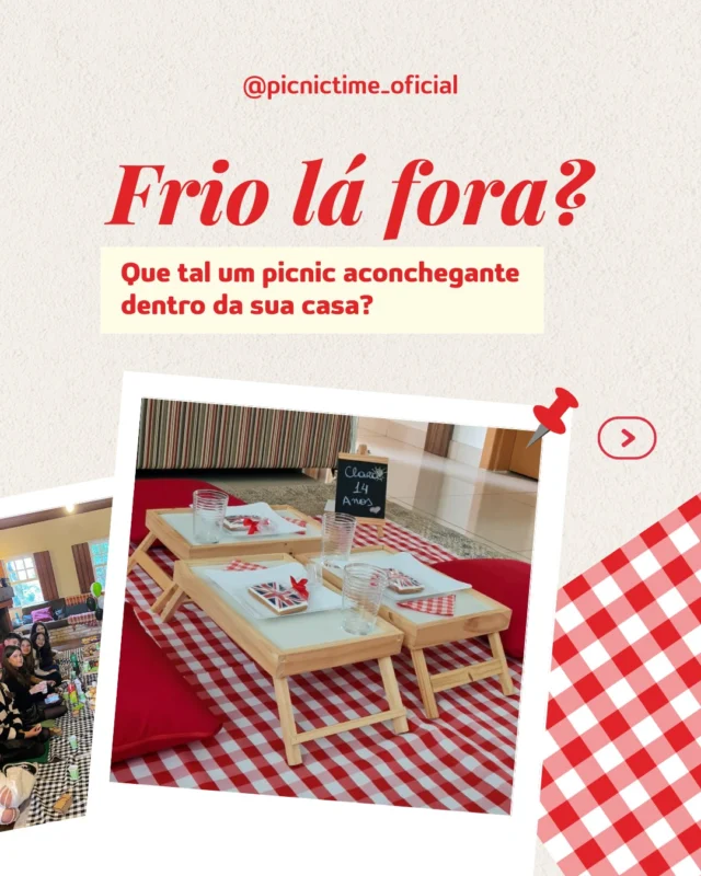 Inverno também é tempo de picnic! ❄️
Seja na sala ou no quintal, o importante é criar memórias quentinhas.

👉 Monte o seu kit no nosso site ou visite a @‌casaflordesemente

#kitpiquenique #picnicemcasa #momentoespecial #kitpicnic #picnictime #invernoemcasa